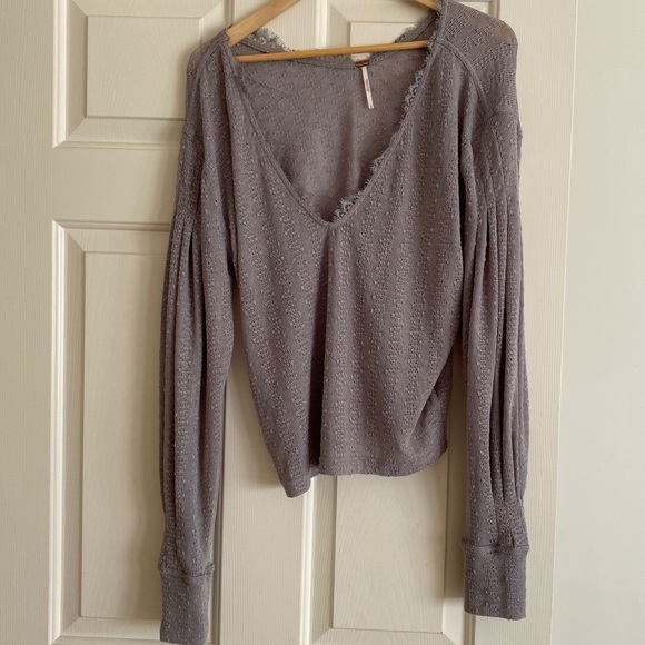 Free People Slouchy Lace Sweater - Picture 1 of 1